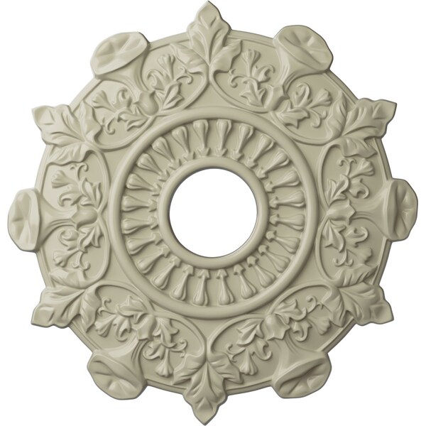 Ekena Millwork Preston Ceiling Medallion (Fits Canopies up to 4"), Hnd-Painted Clear Yellow, 17 1/2"OD x 4"ID x 1"P CM17PRCYF - main